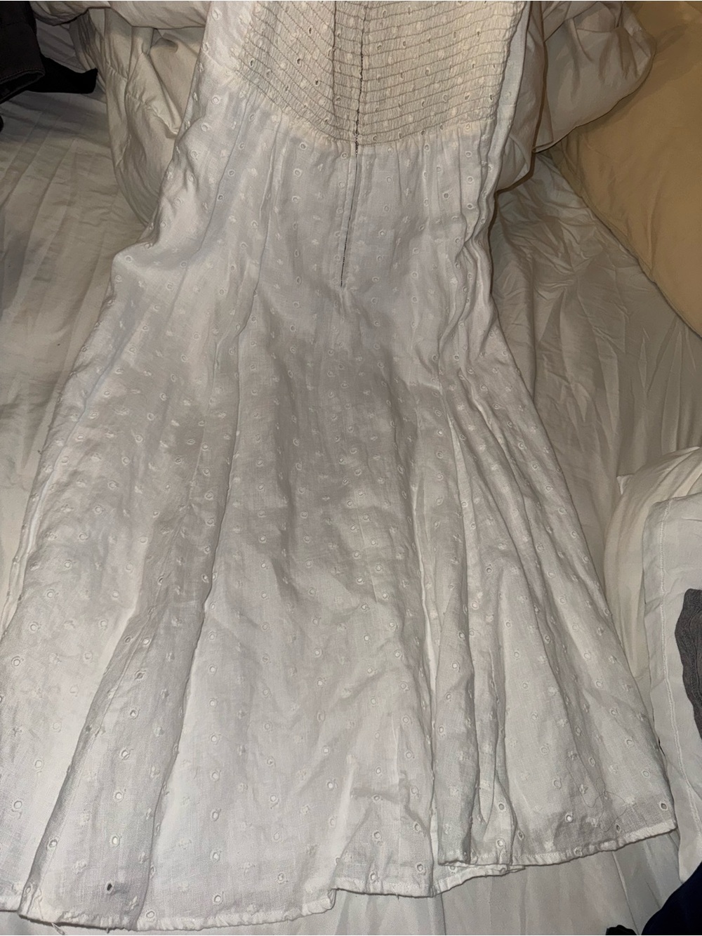 Reformation White Eyelet Midi Dress